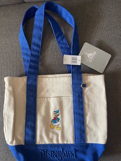 NWT Disneyland Donald Duck Canvas Tote Bag