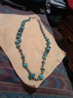 Turquoise necklace and Bear claw pendant necklace