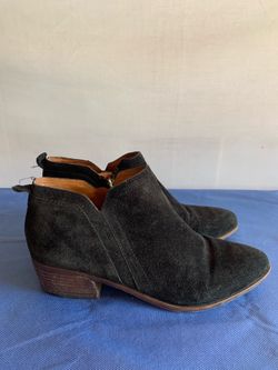 Franco Sarto Laslo Black Suede Ankle Boots - Size 8.5