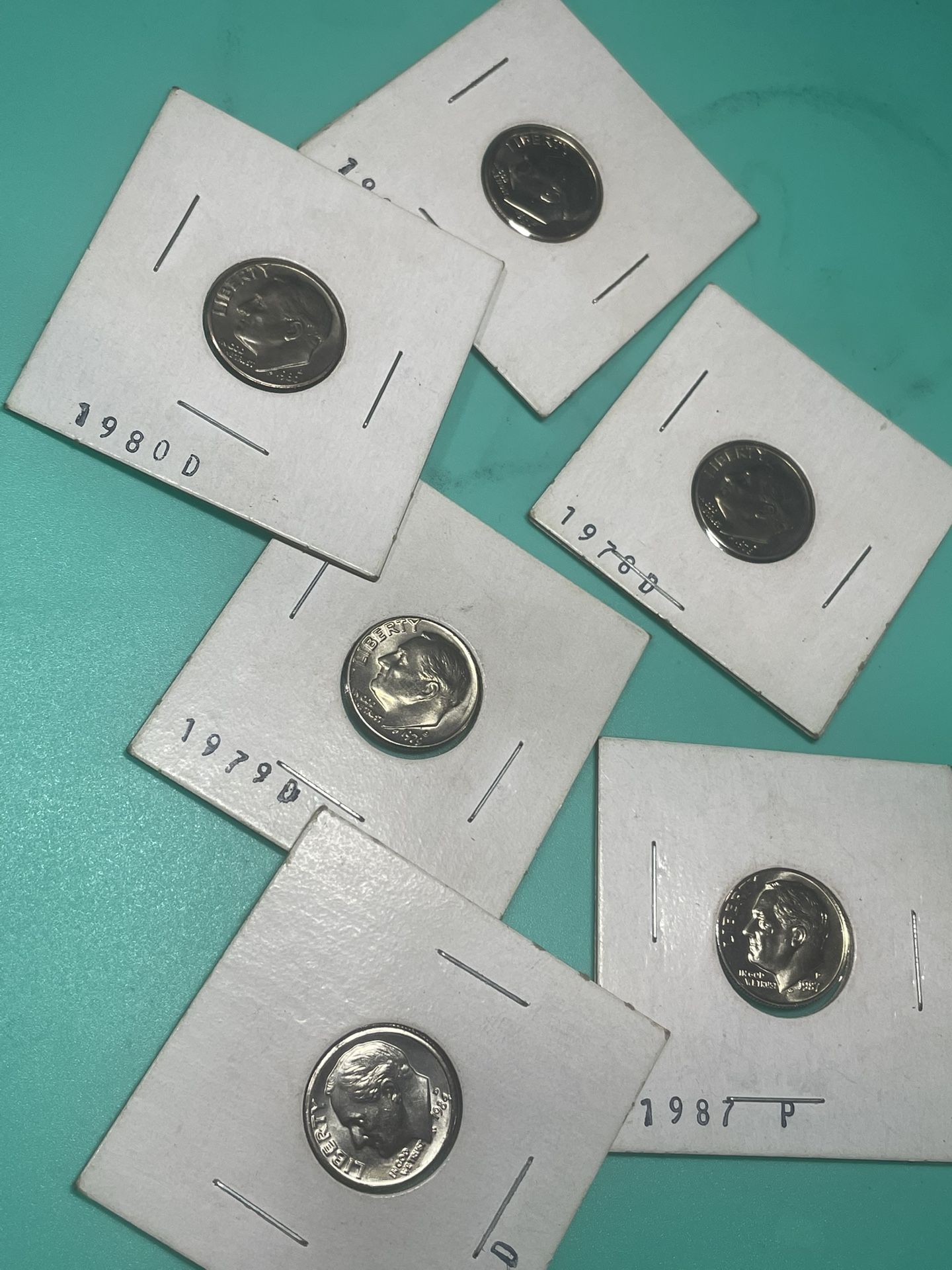 Set Of Six Uncirculated Dimes