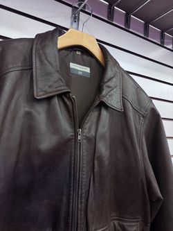 Savile Row Brown Leather Zip Jacket