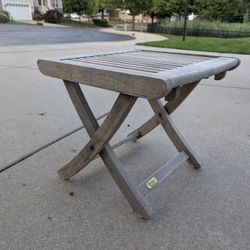 Folding Teak Wood Side Table / End Table