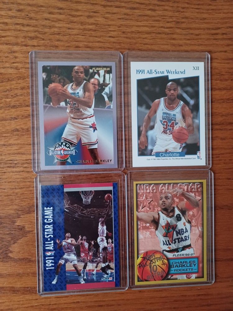 1991,93,97 Fleer, Hoops All-star Charles Barkley