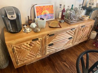Solid Mango Wood Sideboard 74x19x28