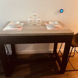 Perfect Table For 2 With 2 Vegan Leather Chairs 