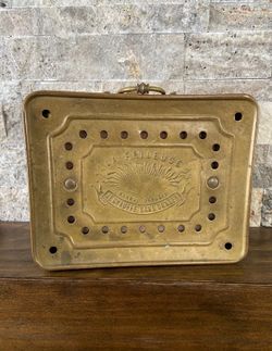 Antique French coal bed warmer