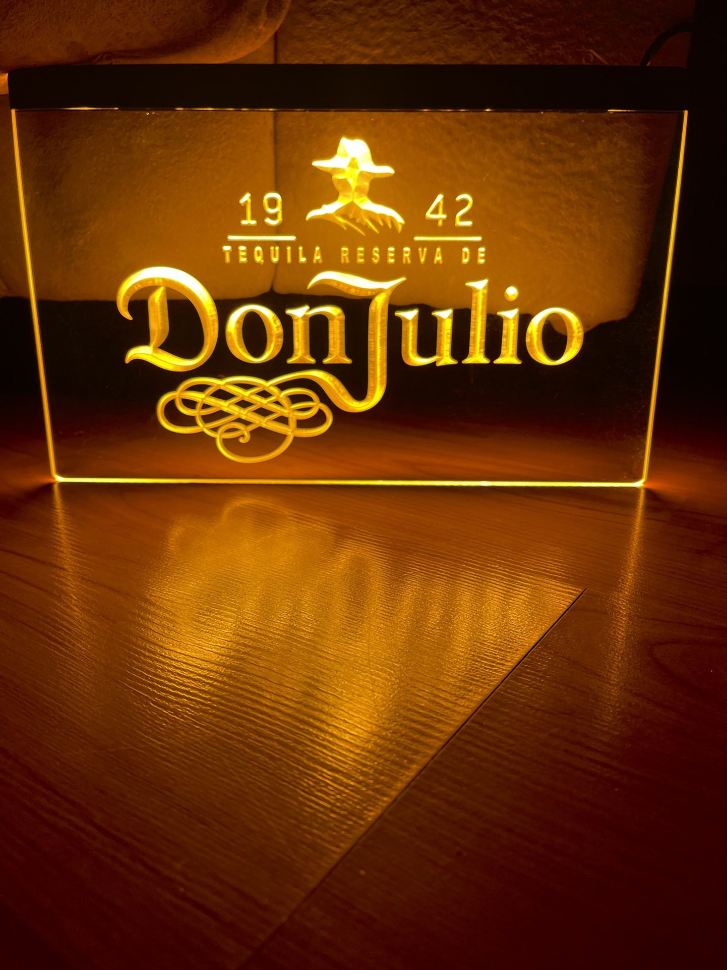 DON JULIO LED NEON GOLD  LIGHT SIGN 8x12