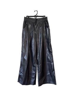 Forever 21 Faux Leather Drawstring Pants – Size L (Black) – New with Tags 