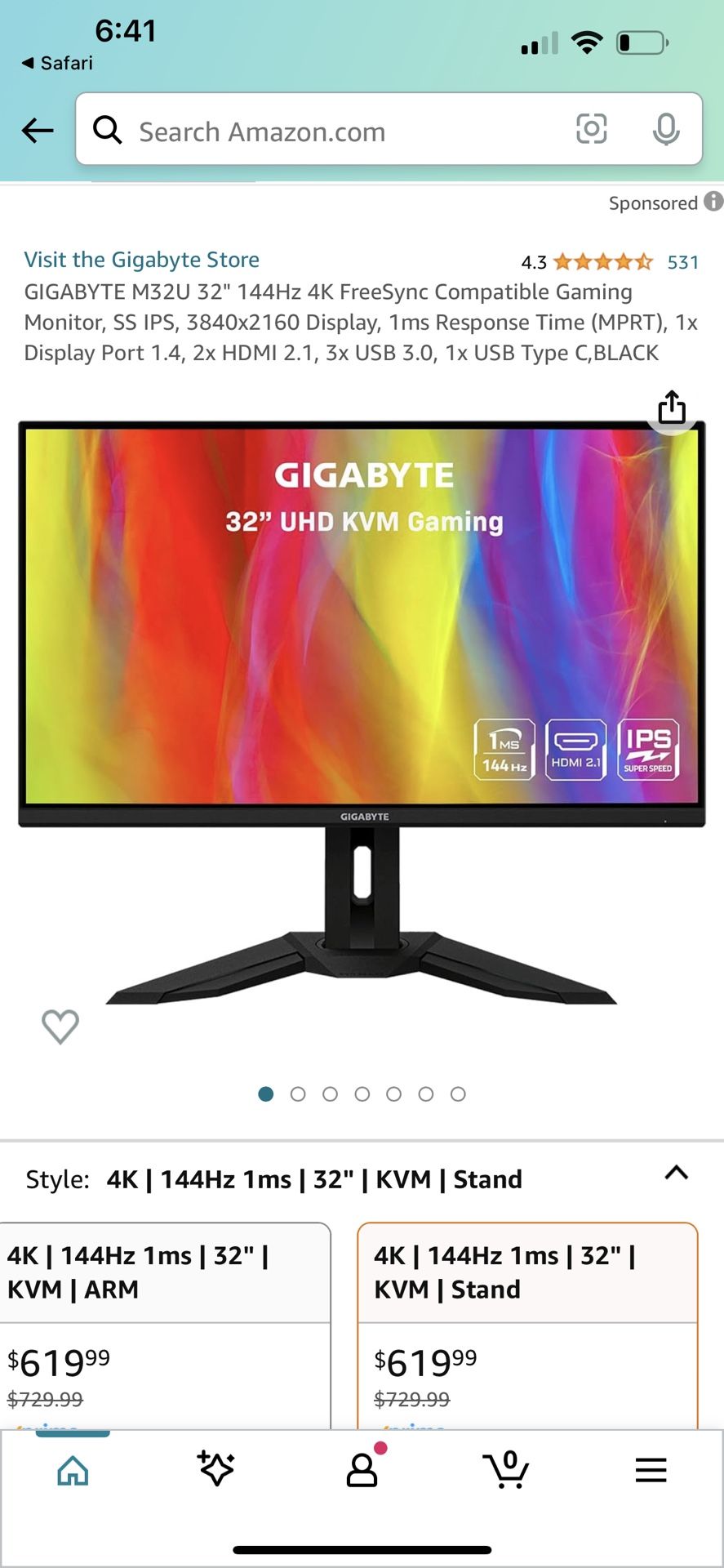 32 Inch Gigabyte KVM Monitor 