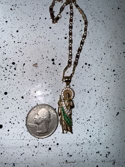 10k necklace /14k pendant