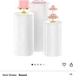 Wokceer Cylinder Pedestal Stands For Party 