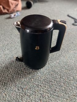Beautiful 1.7-Liter Electric Kettle 1500 W with One-Touch Activation, Black Sesame by Drew Barrymore