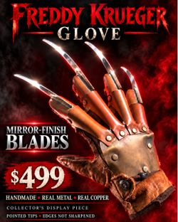 Freddy Krueger Glove Collector's Display Piece