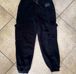 black cotton joggers