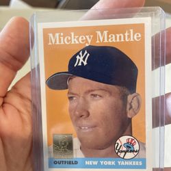 1996 Topps MICKEY MANTLE Commemorative card #8 of 19 Mint 1958 Topps #150 