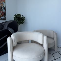 Aylia Upholstered Barrel Chairs – Set of 2