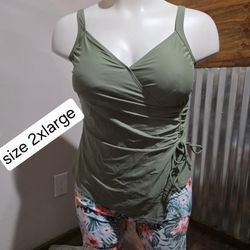 New Women's 2piece Plus Size Tankini Set 