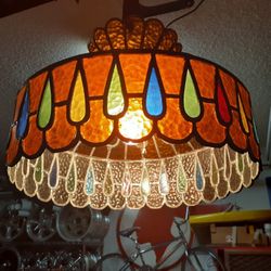 Vintage hand made Lead Glass Lamp