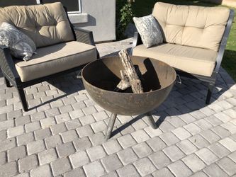 Heavy duty steel fire pit