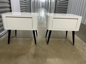 Two White Nightstands