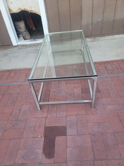 Glass Top Coffee Table with Chrome Frame
