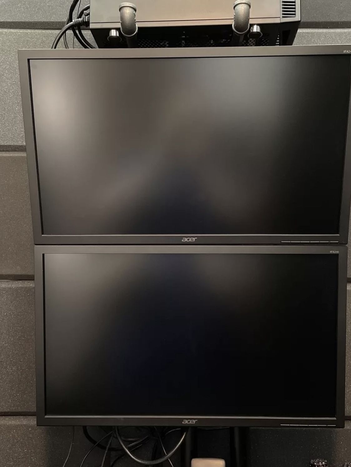 TWO Acer XFA240 144hz 1ms 24inch Gaming Monitors (Dual Monitors And Arms)