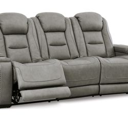 Ashley Leather Reclining Sofa