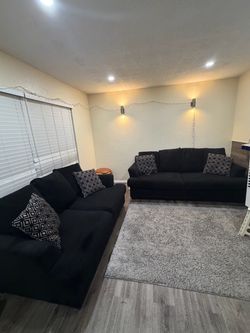 Black 2- piece sofa set