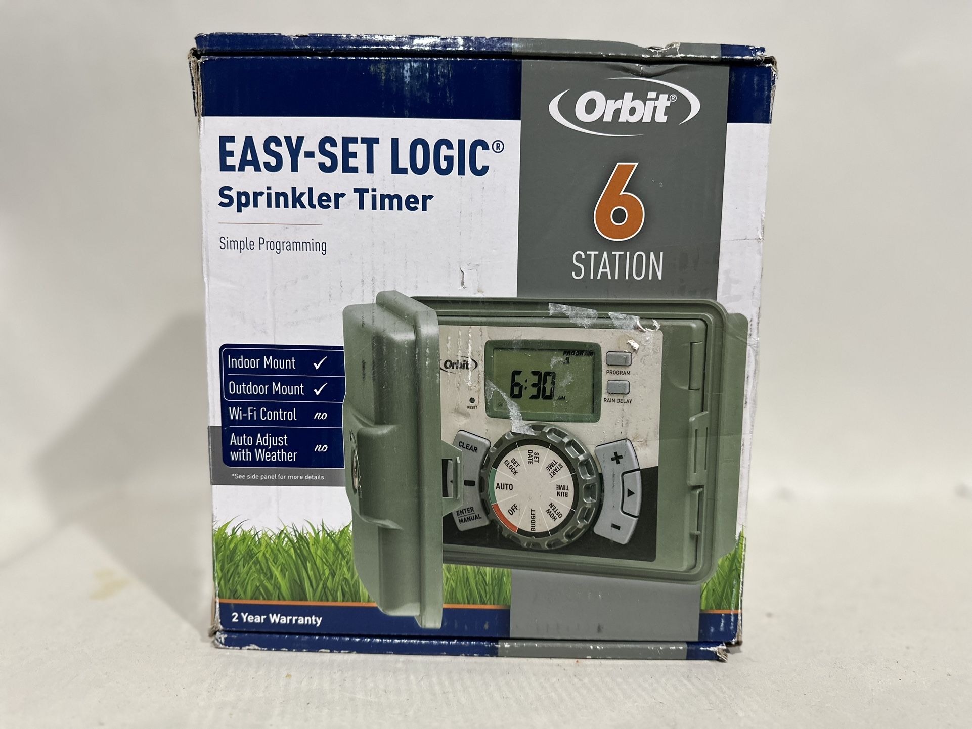 New Orbit 57894 Easy-set Logic 4-Station Indoor/Outdoor Sprinkler System Timer 