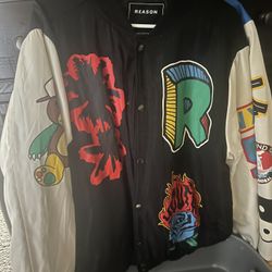 Reason R jacket in black and multi-coloured hues #jacket designed in NY