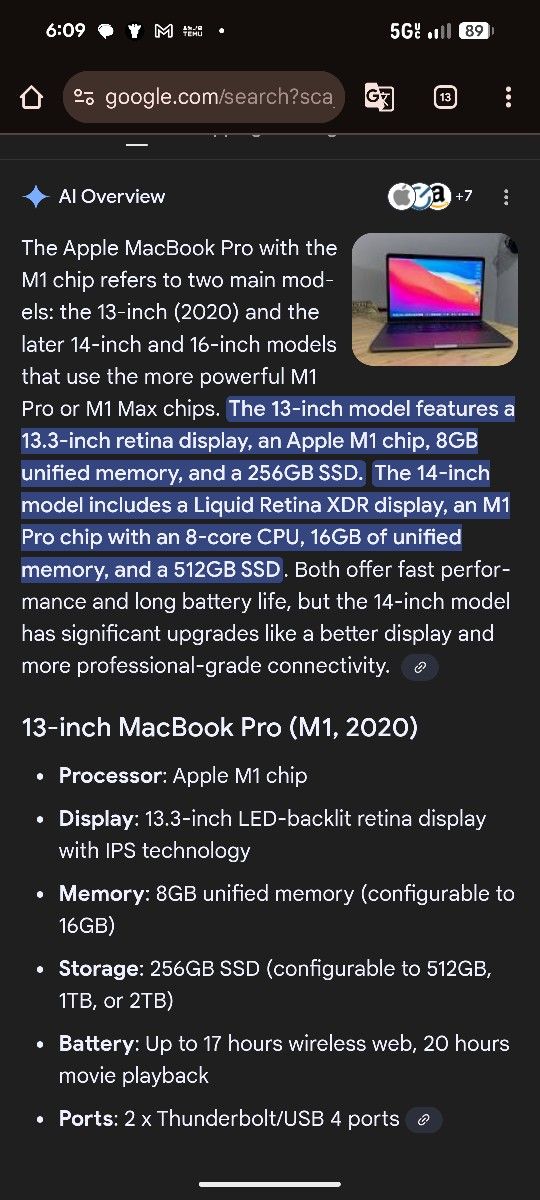 Macbook Pro 13 Inch 8gb Ram 256 Memory