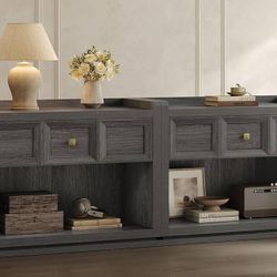 31" Wide Nightstands Set of 2, Large Night Stands with Drawer, Oversized King Size Nightstand Bedside Table for Bedroom, Farmhouse End Side Table Set 