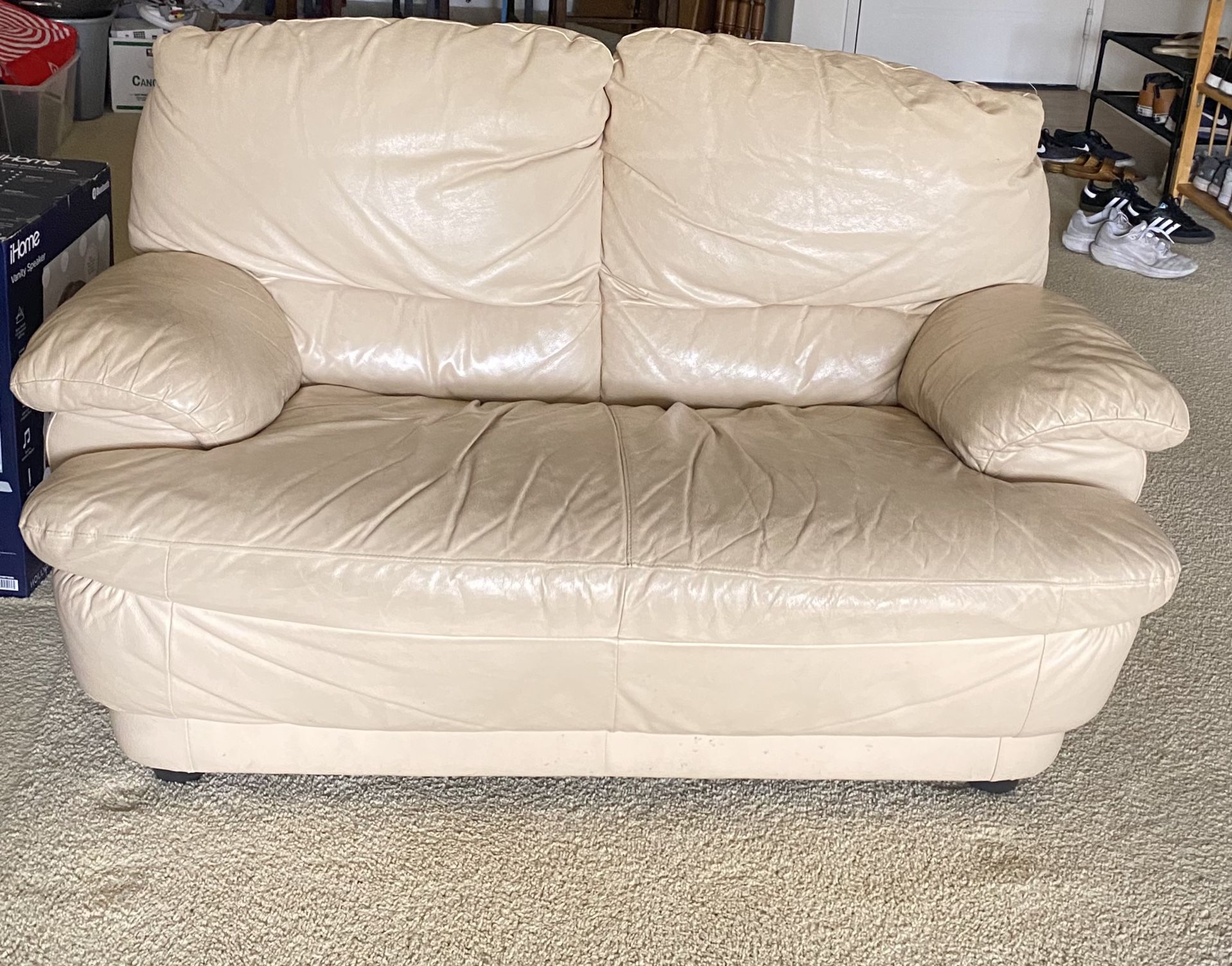White Leather Couch