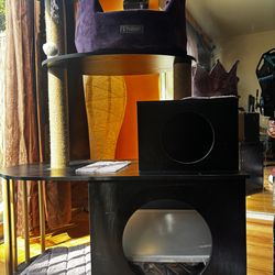 Cat Tree with Litter Box Endorsement - Black