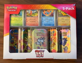 NEW COSTCO Pokemon Scarlet & Violet 151 5x Mini Tins and 10 Pack-brand new (SEALED)