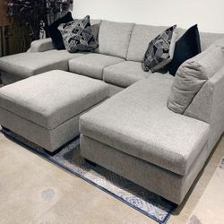 Storm U Shaped Comfy Modern Sofa/ Sectional With Chaise💥 Ottoman Sold Separately ‼️ Brand New✅