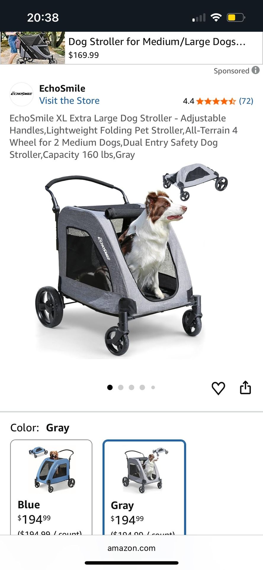 Echo Smile XL Dog Stroller