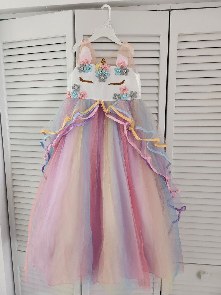 Unicorn Party Dress For Girls