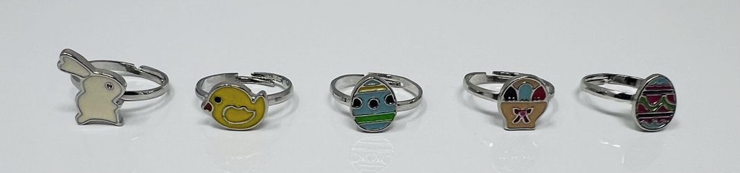 Children’s adjustable Easter rings