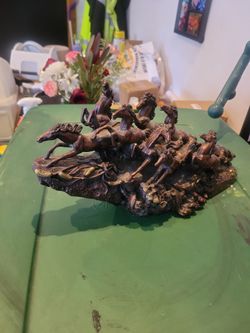 Chinese bronze 9 horses sculpture rare