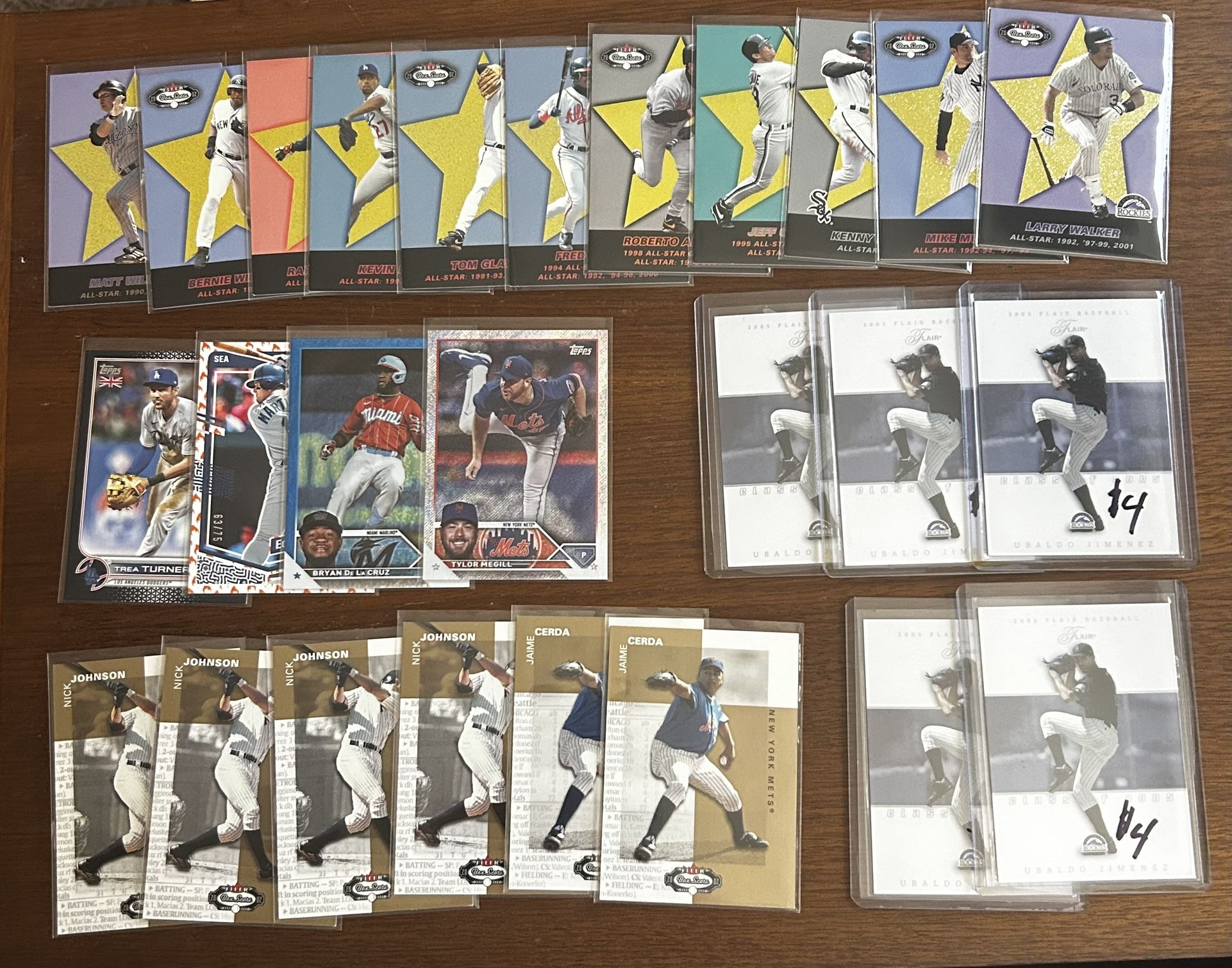Lot Of 26 Numbered Baseball Cards