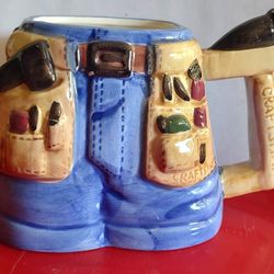 Vintage SEARS Craftsman Tools Big Mug Workshop Pen Holder Jeans Belt Hammer To