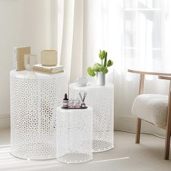 Set Of 3 Metal Tables 