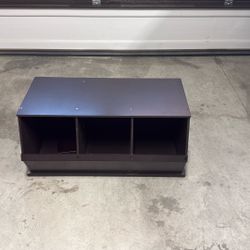 Three Bin Stackable Storage Cubby, Kid's Toy Box, 