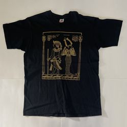 Rare Vintage Vtg Egyptian Pharaoh Souvenir Black T Shirt Single Stitch Size L