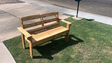 Wood bench