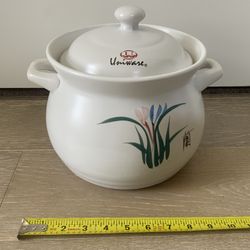 New Uniware Ceramic Chinese Soup Pot 10"