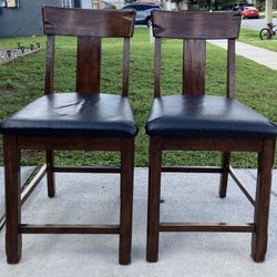 2  Solid Wood High Chairs For Sale .