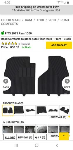 Dodge Ram Front Floor Mats Rubber
