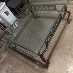 Glass Top Table In Good Condition 